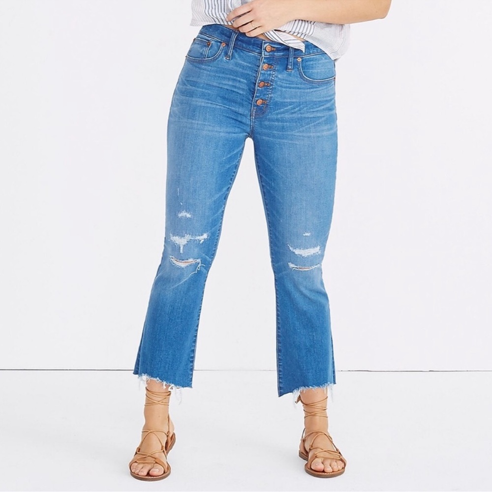 Madewell Cali Demi-Boot Button-Front Jeans